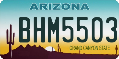 AZ license plate BHM5503