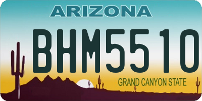 AZ license plate BHM5510