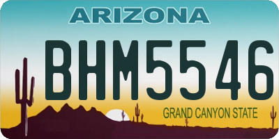 AZ license plate BHM5546