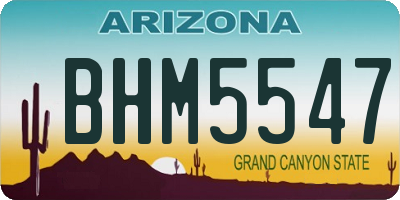 AZ license plate BHM5547