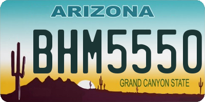AZ license plate BHM5550