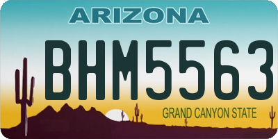 AZ license plate BHM5563