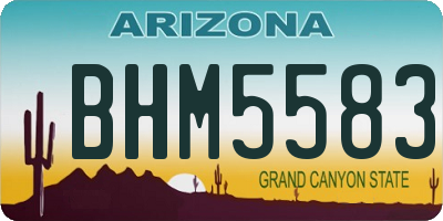 AZ license plate BHM5583