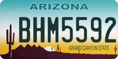 AZ license plate BHM5592