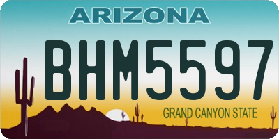 AZ license plate BHM5597