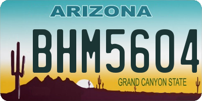 AZ license plate BHM5604