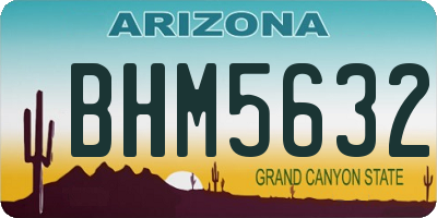 AZ license plate BHM5632
