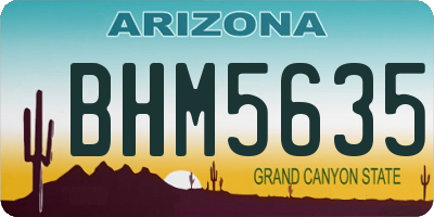 AZ license plate BHM5635