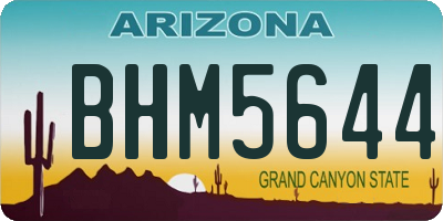 AZ license plate BHM5644
