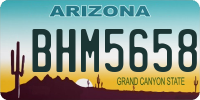 AZ license plate BHM5658