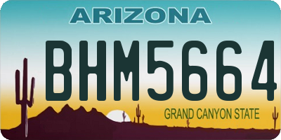 AZ license plate BHM5664