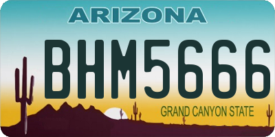 AZ license plate BHM5666