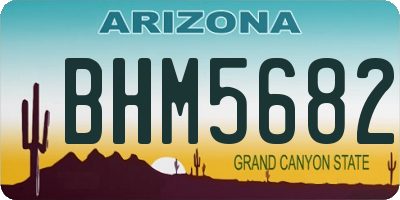 AZ license plate BHM5682