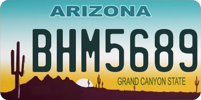 AZ license plate BHM5689