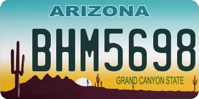 AZ license plate BHM5698