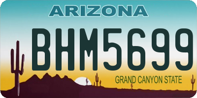 AZ license plate BHM5699