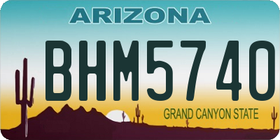 AZ license plate BHM5740