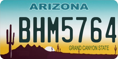 AZ license plate BHM5764