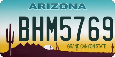 AZ license plate BHM5769