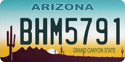 AZ license plate BHM5791