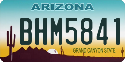 AZ license plate BHM5841