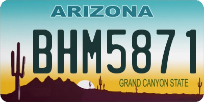 AZ license plate BHM5871