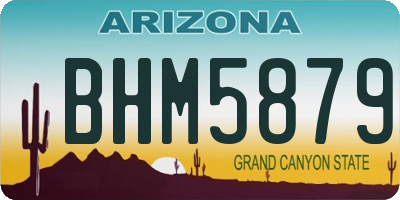 AZ license plate BHM5879