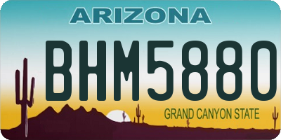 AZ license plate BHM5880