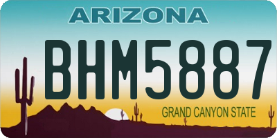 AZ license plate BHM5887