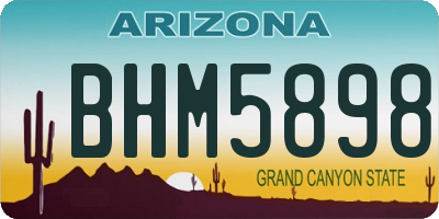 AZ license plate BHM5898