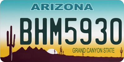 AZ license plate BHM5930
