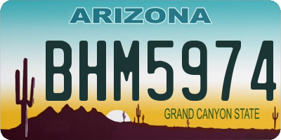 AZ license plate BHM5974