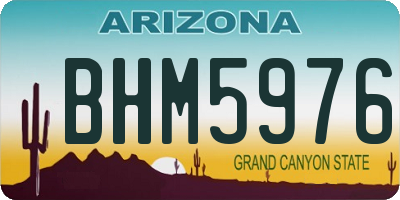 AZ license plate BHM5976