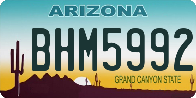 AZ license plate BHM5992