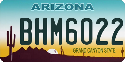 AZ license plate BHM6022