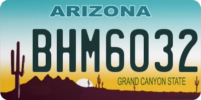 AZ license plate BHM6032