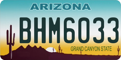 AZ license plate BHM6033
