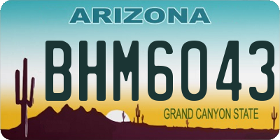 AZ license plate BHM6043