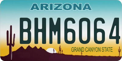 AZ license plate BHM6064