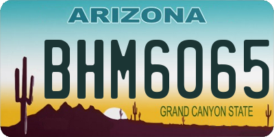 AZ license plate BHM6065