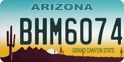 AZ license plate BHM6074