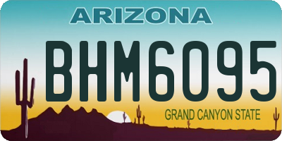 AZ license plate BHM6095