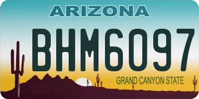 AZ license plate BHM6097