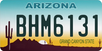 AZ license plate BHM6131