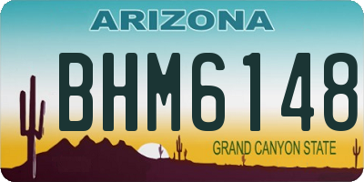 AZ license plate BHM6148