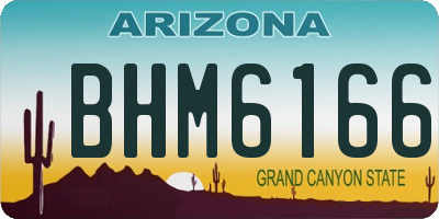 AZ license plate BHM6166