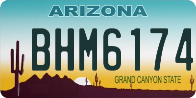 AZ license plate BHM6174