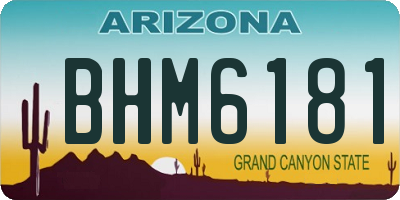 AZ license plate BHM6181