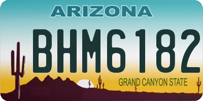 AZ license plate BHM6182
