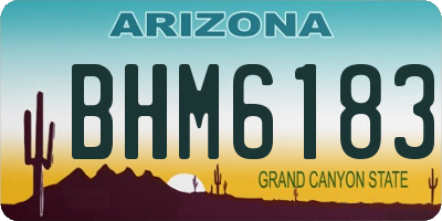 AZ license plate BHM6183